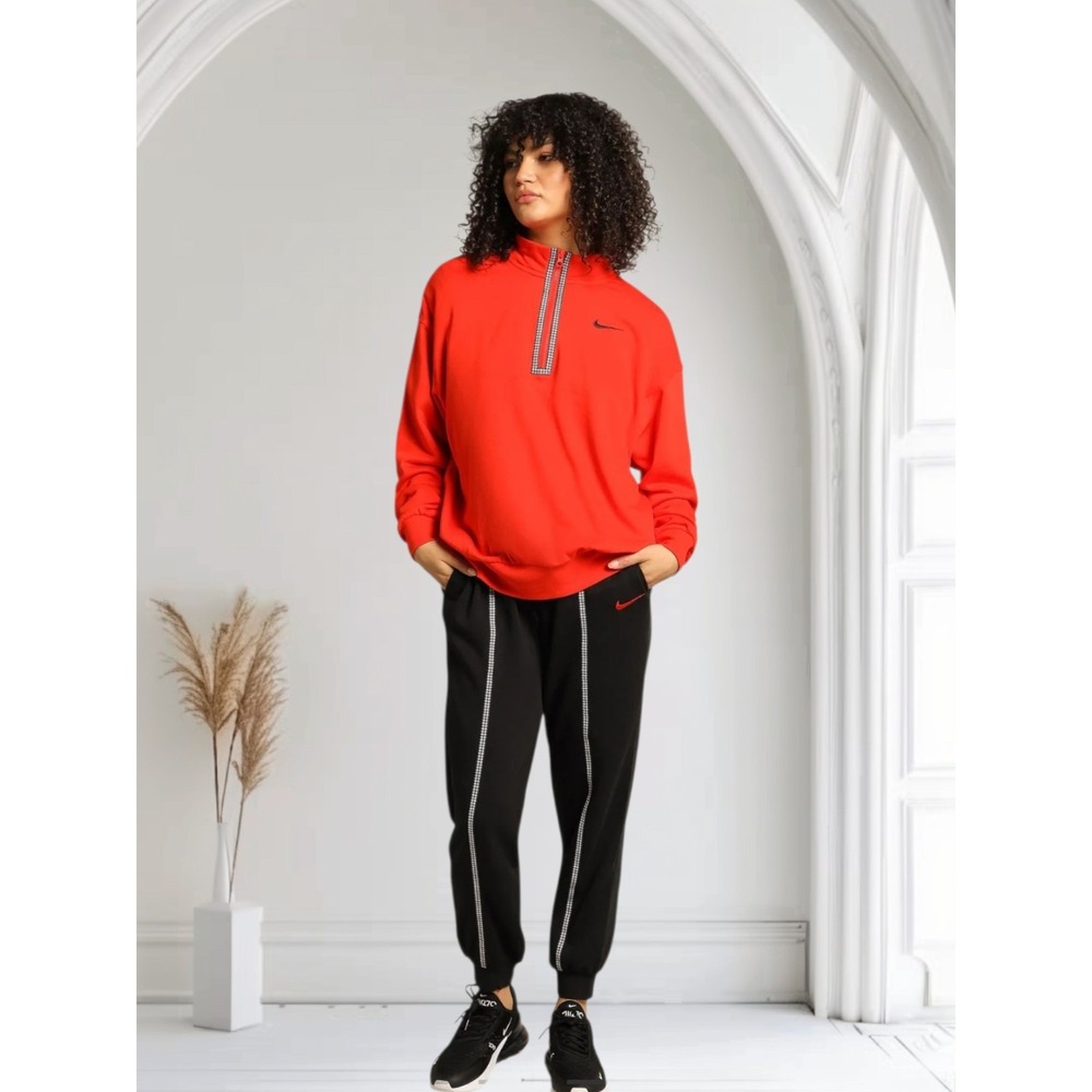 Nike Women's Plus Size 3X Icon Clash Half-Zip Pullover Sweatshirt Orange New
